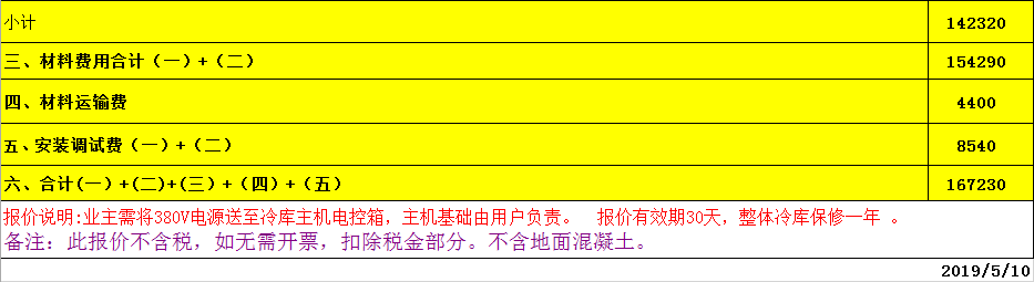 冷庫(kù)報(bào)價(jià)